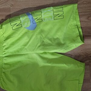 Nike Kids Neon Green Swim Trunks